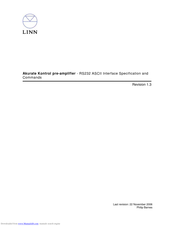 Linn Akurate Kontrol Specification And Commands