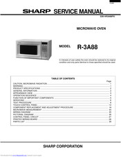 Sharp R-3A88 Service Manual
