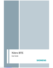 Siemens Nitro BTE User Manual