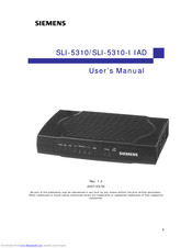 Siemens SLI-5310 User Manual