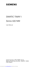 Siemens SIMATIC TIWAY I Series 500 NIM User Manual