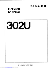 Singer 302U406 Service Manual