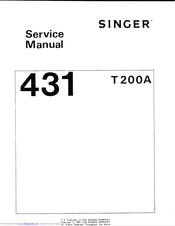 Singer 431 T200A Service Manual