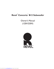 REVELL Concerta B12 Owner's Manual