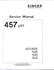 Singer 457U543 Service Manual
