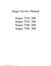 Singer 754U 200 Service Manual
