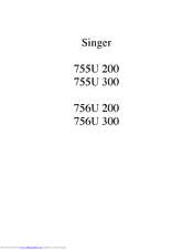 Singer 755U 200 Service Manual