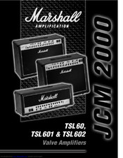 Marshall Amplification Jcm 2000 Tsl601 Manuals Manualslib