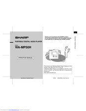 Sharp WA-MP50H Operation Manual