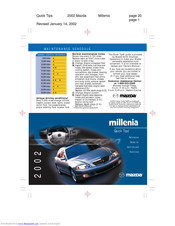Mazda 2002 Millenia Quick Tips