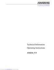 Meinberg FUNKUHREN ANZ14_V3 Operating Instructions Manual