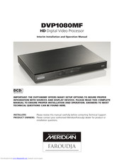 Faroudja Faroudja DVP1080MF Installation And Operation Manual