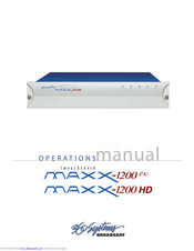 360 Systems MAXX-1200-HD Operation Manual