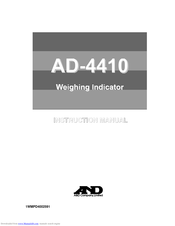 A&D AD-4410 Instruction Manual