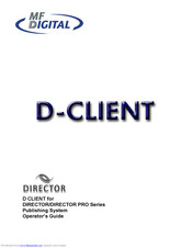 MF DIGITAL D CLIENT Operator's Manual