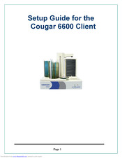 MF DIGITAL Cougar 6600 Client Setup Manual