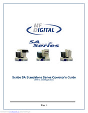 MF DIGITAL Scribe SA Standalone Series Operator's Manual