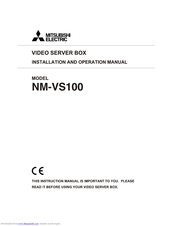 Mitsubishi Electric NM-VS100 Installation And Operation Manual