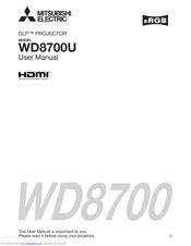 Mitsubishi Electric WD8700U User Manual