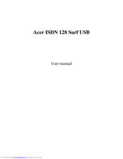 Acer ISDN 128 Surf USB User Manual