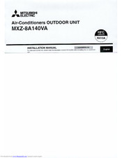 Mitsubishi MXZ-8A140VA Installation Manual