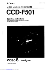 Sony Handycam CCD-F501 Operating Instructions Manual