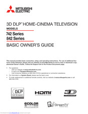 Mitsubishi Electric DLP 742 Series Basic Owner's Manual