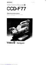 Sony Handycam CCD-F77 Operating Instructions Manual
