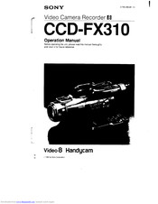 Sony Handycam CCD-FX310 Operation Manual