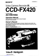 Sony Handycam CCD-FX420 Operation Manual