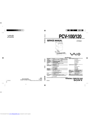 Sony VAIO PCV-120 Service Manual