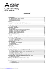 Mitsubishi Electric LAN CONTROL UTILITY User Manual