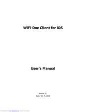 Mitsubishi WiFi-Doc Client for iOS User Manual
