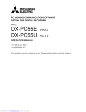 Mitsubishi Electric DX-PC55E Operation Manual