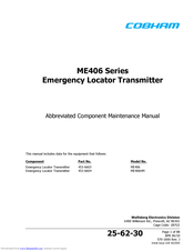 ACR Electronics ME406 Series Abbreviated Component Maintenance Manual