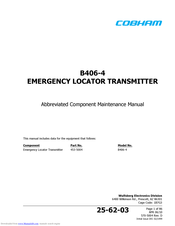 ACR Electronics COBHAM B406-4 Abbreviated Component Maintenance Manual