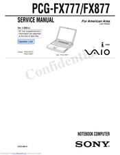 Sony VAIO PCG-FX777 Service Manual
