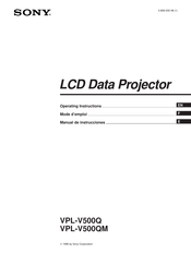 Sony VPL-V500QM Operating Instructions Manual
