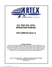 ARTEX 570-1000 Revision A Operation Manual