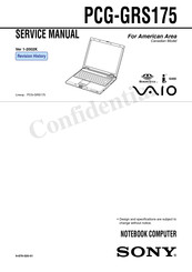 Sony VAIO PCG-GRS175 Service Manual
