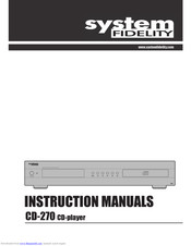 System Fidelity CD-250 Instruction Manuals