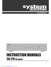 System Fidelity CD-270 Instruction Manuals