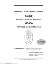 Teledyne AD300 Operating/Service Instructions Manual