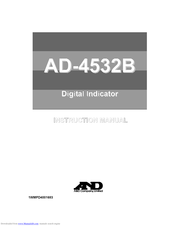 A&D AD-4532B Instruction Manual