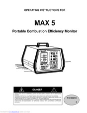 Teledyne Max 5 Operating Instructions Manual