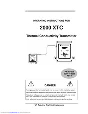 Teledyne 2000 XTC Operating Instructions Manual