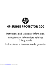 HP PROTECTOR 200 Instructions And Warranty Information
