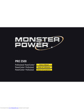 Monster PowerCenter PRO3500 Owner's Manual