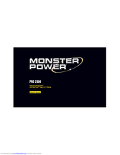 Monster PowerCenter PRO 2500 Owner's Manual