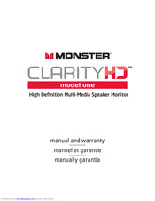 Monster ClarityHD one Manual And Warranty